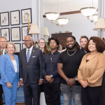 Photo of CIC students with President Ericke Cage and U.S. Senator Shelley Moore Capito
