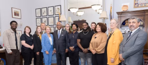 Photo of CIC students with President Ericke Cage and U.S. Senator Shelley Moore Capito