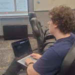 Student at a YellowH@ckets meeting