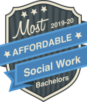 Most Affordable Social Work recognition badge 2019-2020