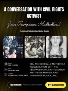 Community Conversation with Freedom Rider Joan Trumpauer Mulholland