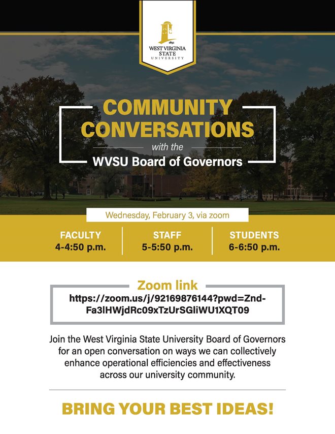 Campus Conversations with the WVSU Board of Governors