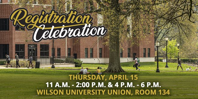 Registration celebration Thursday, April 15