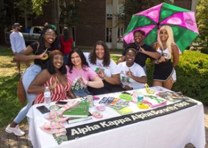 Photo of students from the AKA sorority