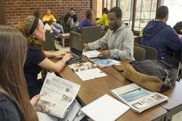 Students studying for business