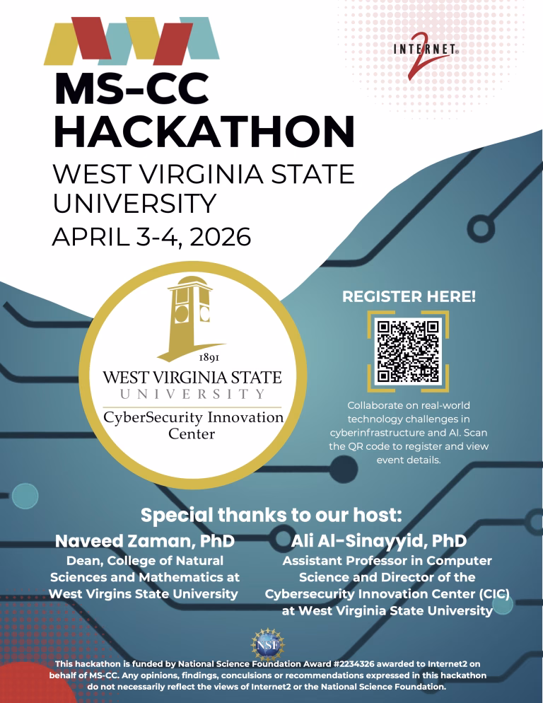 West Virginia State University (WVSU) will host its first hackathon, the MS-CC Environmental Sciences Hackathon, Friday, April 3, and Saturday, April 4. 