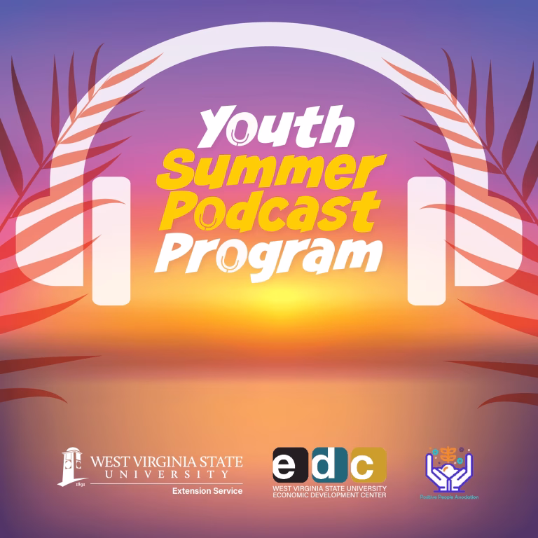 Middle and high school students with a passion for storytelling are invited to join the Youth Summer Podcast Program, hosted by West Virginia State University (WVSU) Extension Service and the Positive People Association. The free, hands-on program will run from June 23 to July 29, every Tuesday and Wednesday from 1 p.m. to 3 p.m. at the WVSU Economic Development Center (EDC) in Charleston.