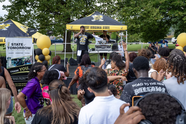Img_524 copy-2 Rapper Petey Pablo performs at the West Virginia State University Capital Campaign Celebration.